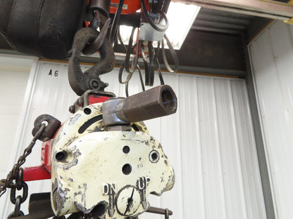 Aro R 1/4 Ton 500 LB Pneumatic Air Chain Hoist 7'10" Lift 7' Pull Chain