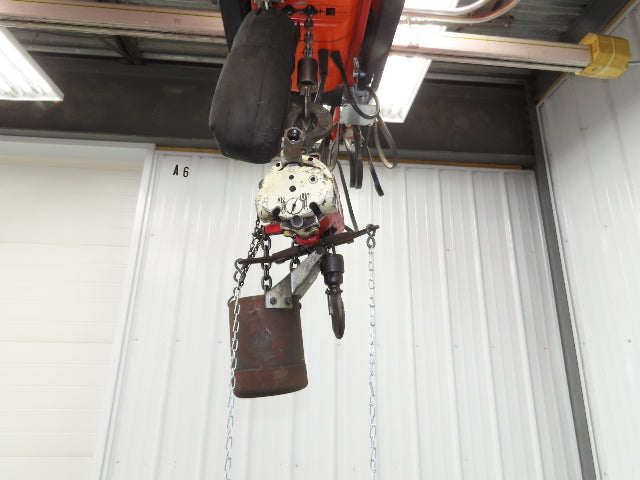 Aro R 1/4 Ton 500 LB Pneumatic Air Chain Hoist 7'10" Lift 7' Pull Chain