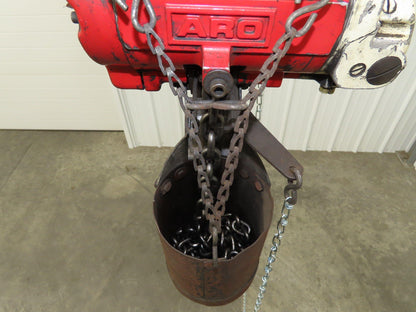 Aro R 1/4 Ton 500 LB Pneumatic Air Chain Hoist 7'10" Lift 7' Pull Chain