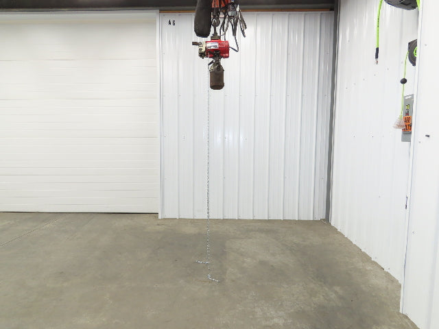 Aro R 1/4 Ton 500 LB Pneumatic Air Chain Hoist 7'10" Lift 7' Pull Chain
