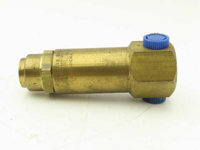Circle Seal 5349B-2PP-1400 Safety Relief Valve 1400PSI 1/4" NPT Brass Adjustable
