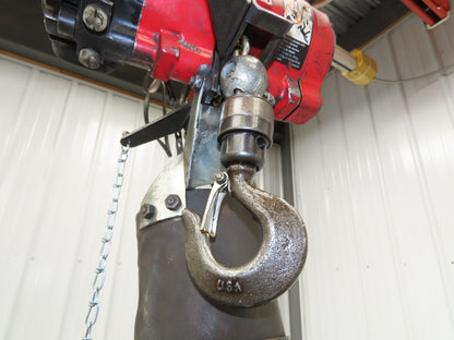 Aro R 1/4 Ton 500 LB Pneumatic Air Chain Hoist 12'4" Lift 12' Pull Chain