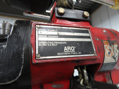 Aro R 1/4 Ton 500 LB Pneumatic Air Chain Hoist 12'4" Lift 12' Pull Chain