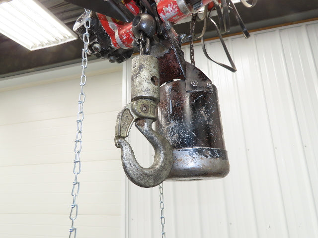 Aro 7750DT 1/2 Ton 1000 LB Pneumatic Air Chain Hoist 14'5" Lift 10' Pull Chain
