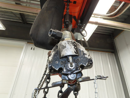 Aro 7750DT 1/2 Ton 1000 LB Pneumatic Air Chain Hoist 14'5" Lift 10' Pull Chain