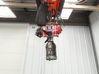 Aro 7750DT 1/2 Ton 1000 LB Pneumatic Air Chain Hoist 14'5" Lift 10' Pull Chain