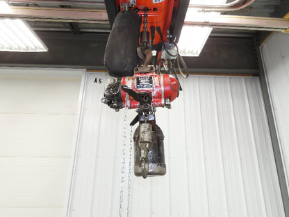 Aro 7750DT 1/2 Ton 1000 LB Pneumatic Air Chain Hoist 14'5" Lift 10' Pull Chain