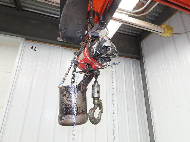 Aro 7750DT 1/2 Ton 1000 LB Pneumatic Air Chain Hoist 14'5" Lift 10' Pull Chain