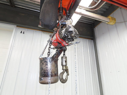 Aro 7750DT 1/2 Ton 1000 LB Pneumatic Air Chain Hoist 14'5" Lift 10' Pull Chain