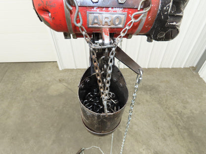 Aro 7750DT 1/2 Ton 1000 LB Pneumatic Air Chain Hoist 14'5" Lift 10' Pull Chain