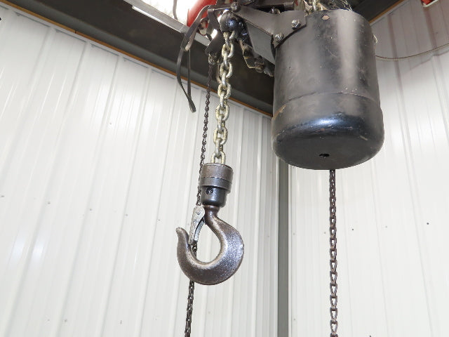 Aro 7700D 1/2 Ton 1000 LB Pneumatic Air Chain Hoist 14' Lift 7'8" Pull Chain