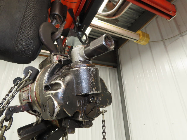 Aro 7700D 1/2 Ton 1000 LB Pneumatic Air Chain Hoist 14' Lift 7'8" Pull Chain