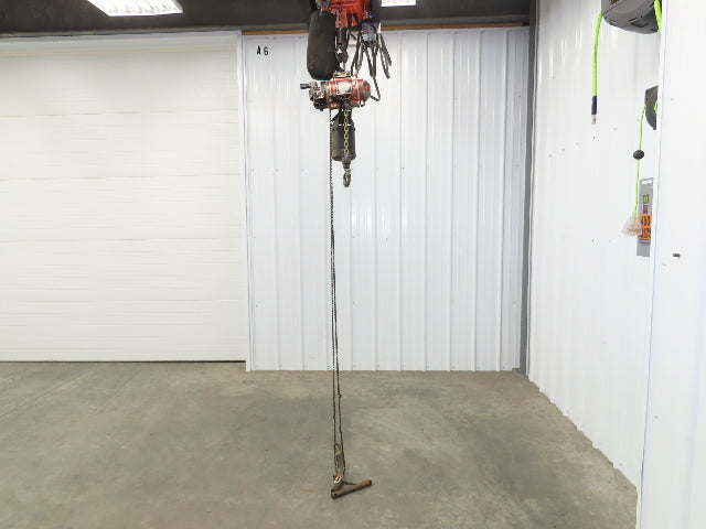 Aro 7700D 1/2 Ton 1000 LB Pneumatic Air Chain Hoist 14' Lift 7'8" Pull Chain