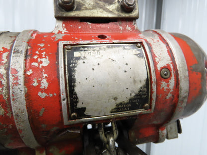 Aro 7700D 1/2 Ton 1000 LB Pneumatic Air Chain Hoist 14' Lift 7'8" Pull Chain