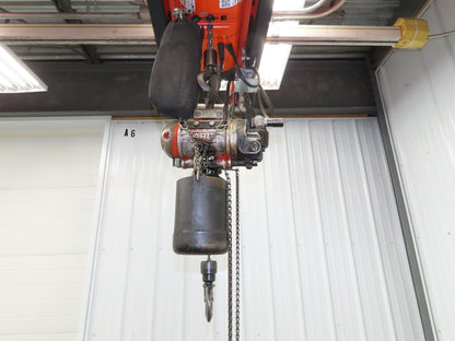 Aro 7700D 1/2 Ton 1000 LB Pneumatic Air Chain Hoist 14' Lift 7'8" Pull Chain