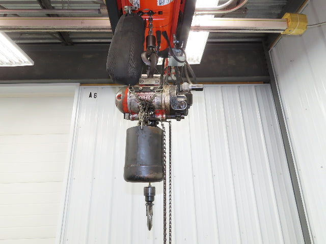 Aro 7700D 1/2 Ton 1000 LB Pneumatic Air Chain Hoist 14' Lift 7'8" Pull Chain