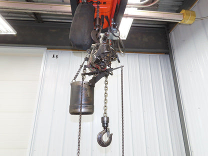 Aro 7700D 1/2 Ton 1000 LB Pneumatic Air Chain Hoist 14' Lift 7'8" Pull Chain