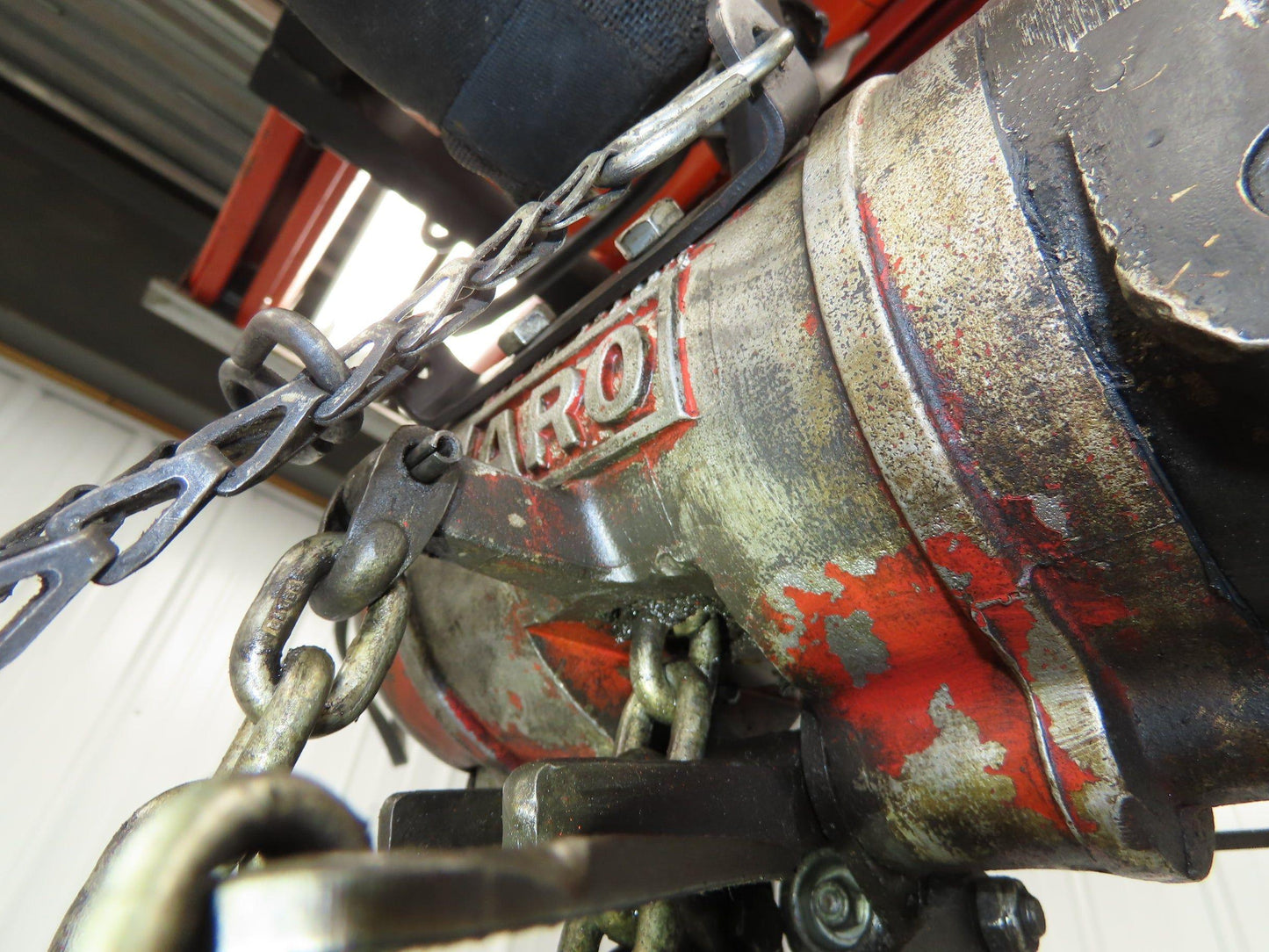 Aro 7700D 1/2 Ton 1000 LB Pneumatic Air Chain Hoist 14' Lift 7'8" Pull Chain