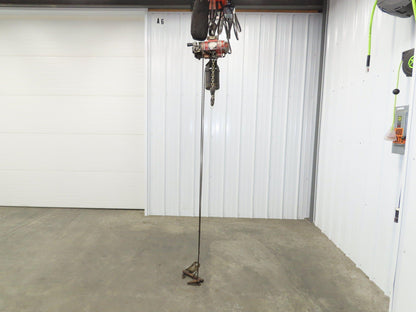 Aro 7700D 1/2 Ton 1000 LB Pneumatic Air Chain Hoist 14' Lift 7'8" Pull Chain