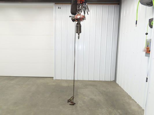 Aro 7700D 1/2 Ton 1000 LB Pneumatic Air Chain Hoist 14' Lift 7'8" Pull Chain