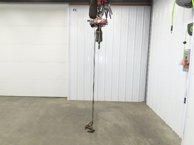 Aro 7700D 1/2 Ton 1000 LB Pneumatic Air Chain Hoist 14' Lift 7'8" Pull Chain