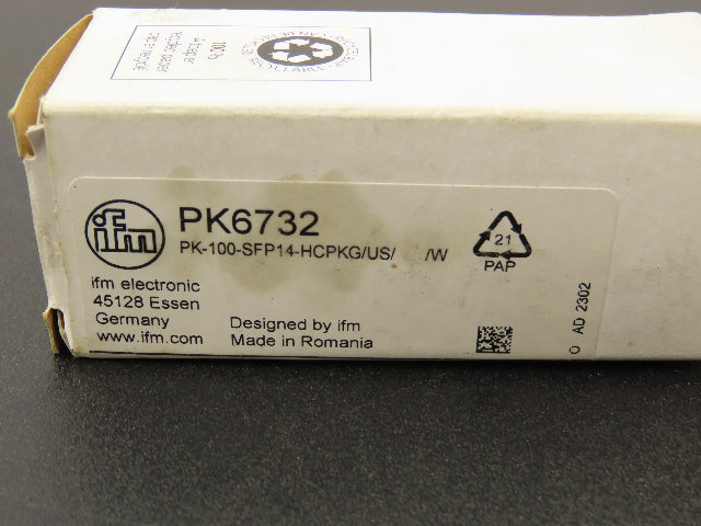 IFM PK6732 Adjustable Pressure Switch 0-1450 psi 10 bar 12/24VDC