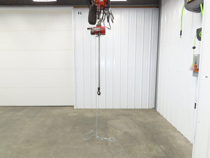 Aro R 1/4 Ton 500 LB Pneumatic Air Chain Hoist 10'6" Lift 10' Pull Chain