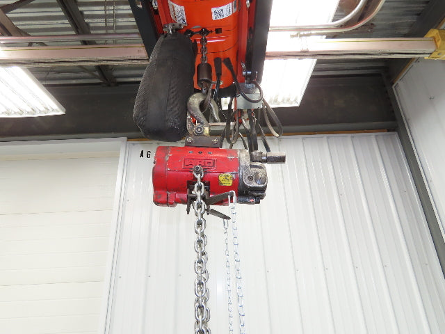 Aro R 1/4 Ton 500 LB Pneumatic Air Chain Hoist 10'6" Lift 10' Pull Chain