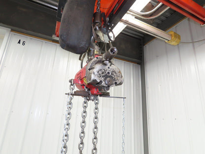 Aro R 1/4 Ton 500 LB Pneumatic Air Chain Hoist 10'6" Lift 10' Pull Chain