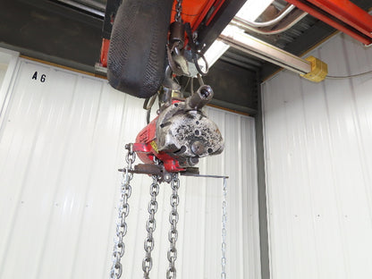 Aro R 1/4 Ton 500 LB Pneumatic Air Chain Hoist 10'6" Lift 10' Pull Chain