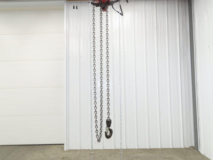 Aro R 1/4 Ton 500 LB Pneumatic Air Chain Hoist 10'6" Lift 10' Pull Chain