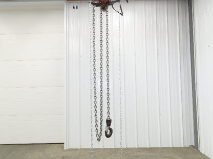 Aro R 1/4 Ton 500 LB Pneumatic Air Chain Hoist 10'6" Lift 10' Pull Chain