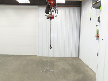 Aro R 1/4 Ton 500 LB Pneumatic Air Chain Hoist 10'6" Lift 10' Pull Chain