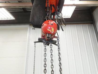 Aro 7700C 1/2 Ton 1000 LB Pneumatic Chain Hoist 10'4" Lift 4'6" Pull Chain