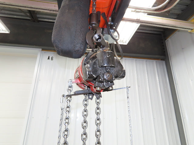 Aro 7700C 1/2 Ton 1000 LB Pneumatic Chain Hoist 10'4" Lift 4'6" Pull Chain