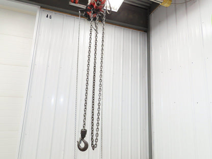 Aro 7700C 1/2 Ton 1000 LB Pneumatic Chain Hoist 10'4" Lift 4'6" Pull Chain