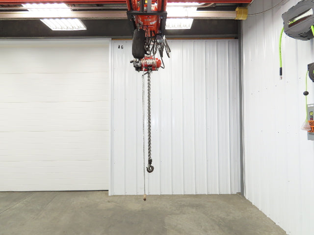 Aro 7700C 1/2 Ton 1000 LB Pneumatic Chain Hoist 10'4" Lift 4'6" Pull Chain