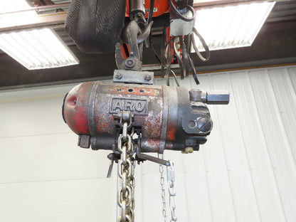 Aro Ingersoll Rand 1/4 Ton 500LB Pneumatic Air Chain Hoist 11'Lift 11'Pull Chain