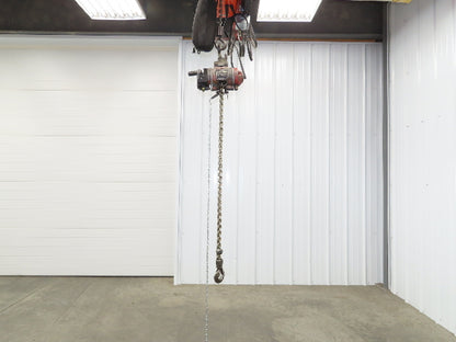 Aro Ingersoll Rand 1/4 Ton 500LB Pneumatic Air Chain Hoist 11'Lift 11'Pull Chain