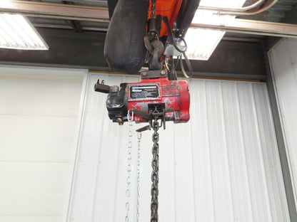 Aro R 1/4 Ton 500 LB Pneumatic Air Chain Hoist 8' Lift 8' Pull Chain