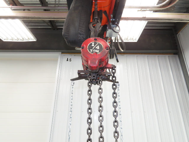 Aro R 1/4 Ton 500 LB Pneumatic Air Chain Hoist 8' Lift 8' Pull Chain