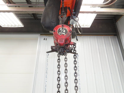 Aro R 1/4 Ton 500 LB Pneumatic Air Chain Hoist 8' Lift 8' Pull Chain