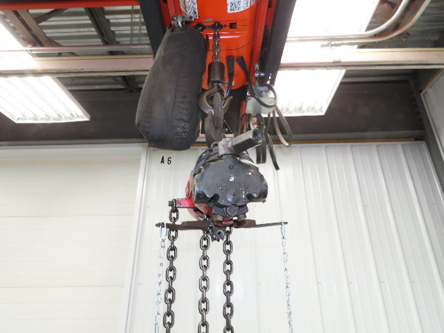 Aro R 1/4 Ton 500 LB Pneumatic Air Chain Hoist 8' Lift 8' Pull Chain