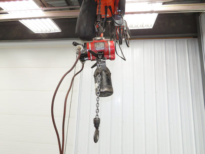 Aro 7718CT 1/4 Ton 500 LB Pneumatic Air Chain Hoist 11' Lift 6' Pendant