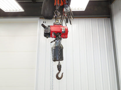 Ingersoll Aro 1/4 Ton 500Lb Pneumatic Air Chain Hoist 12'10" Lift 12' Pull Chain
