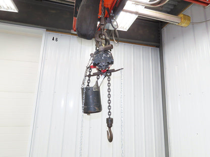 Ingersoll Aro 1/4 Ton 500Lb Pneumatic Air Chain Hoist 12'10" Lift 12' Pull Chain