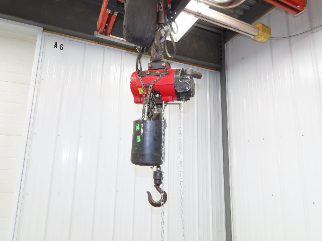 Ingersoll Aro 1/4 Ton 500Lb Pneumatic Air Chain Hoist 12'10" Lift 12' Pull Chain