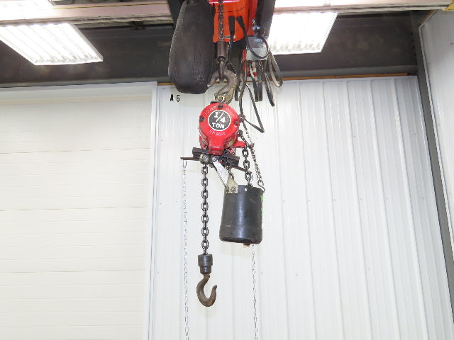 Ingersoll Aro 1/4 Ton 500Lb Pneumatic Air Chain Hoist 12'10" Lift 12' Pull Chain