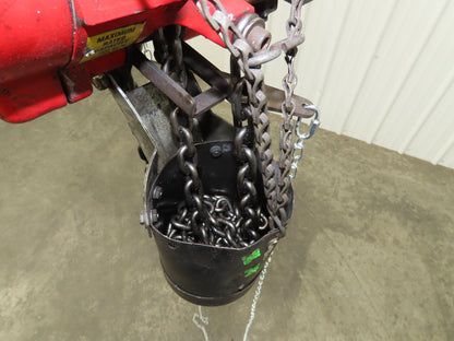 Ingersoll Aro 1/4 Ton 500Lb Pneumatic Air Chain Hoist 12'10" Lift 12' Pull Chain