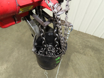 Ingersoll Aro 1/4 Ton 500Lb Pneumatic Air Chain Hoist 12'10" Lift 12' Pull Chain